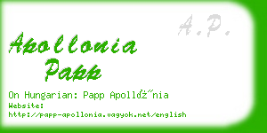 apollonia papp business card